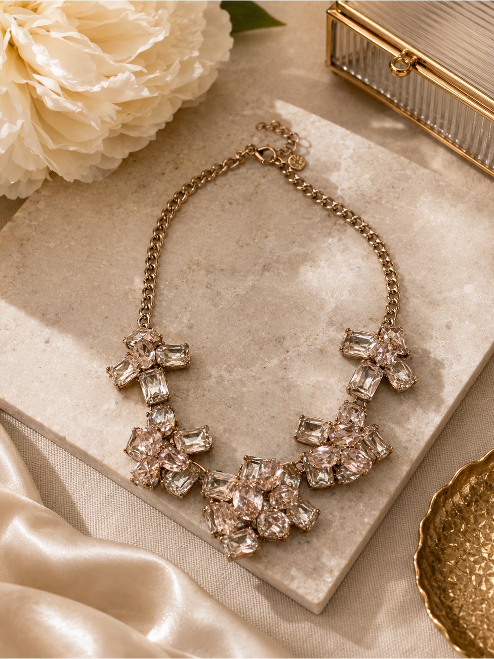 J.Crew | Rhinestone Cluster Collar Necklace